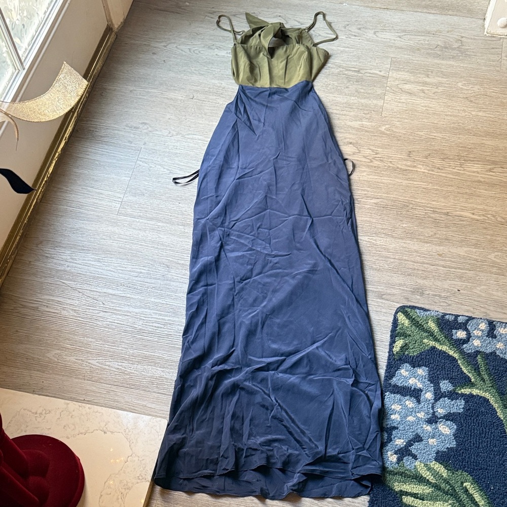 Stone Cold Fox Elegant Two-Tone Maxi Dress